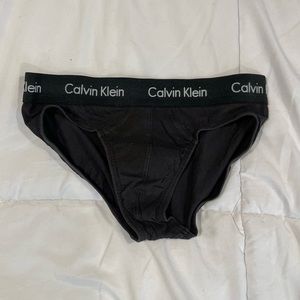 black Calvin Klein briefs